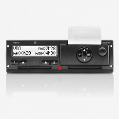 Цифровой тахограф VDO DTCO® 1381 с встроенным принтером и дисплеем, соответствующий стандартам ЕСТР, для регистрации скорости, маршрута и времени работы водителей.